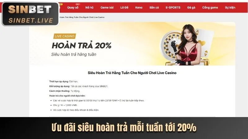 Hoàn trả thể thao Win50